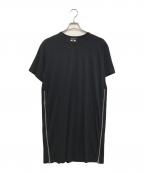 COMME des GARCONS HOMME PLUSコムデギャルソンオムプリュス）の古着「サイドジップロングTシャツ」｜ブラック