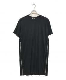 COMME des GARCONS HOMME PLUS（コムデギャルソンオムプリュス）の古着「サイドジップロングTシャツ」｜ブラック