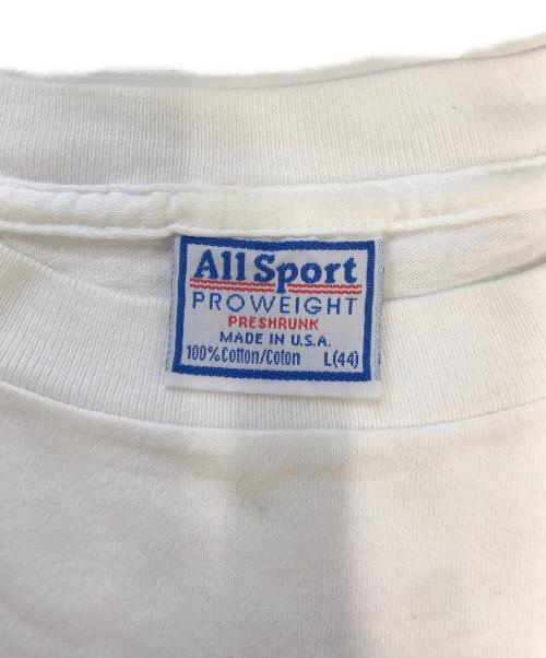 ALL SPORT（オールスポーツ）ALL SPORT (オールスポーツ) 90s The Three Stooges(3バカ大将) プリントTシャツ ホワイト サイズ:Lの古着・服飾アイテム