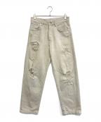 Acne studiosアクネ ストゥディオス）の古着「1991 Toj ダメージ加工デニムパンツ」｜グレー