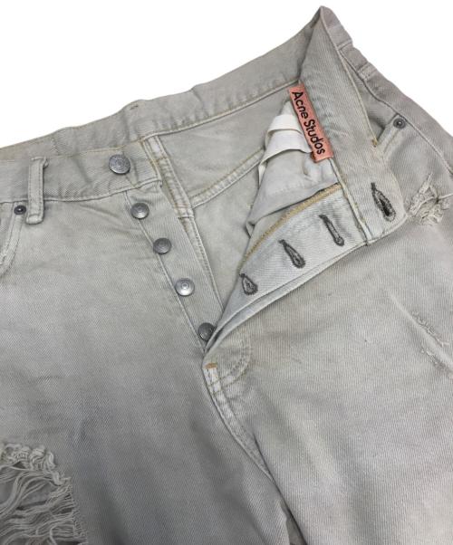Acne studios（アクネ ストゥディオズ）Acne studios (アクネ ストゥディオス) 1991 Toj ダメージ加工デニムパンツ グレー サイズ:W28×L32の古着・服飾アイテム