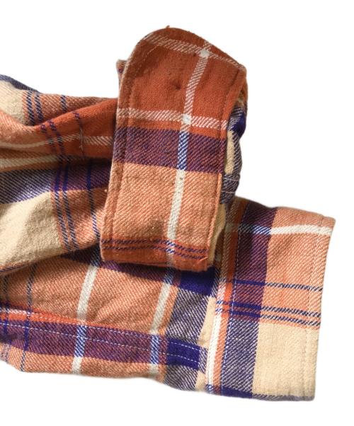 Hysteric Glamour（ヒステリックグラマー）Hysteric Glamour (ヒステリックグラマー) SUPER FUZZ刺繍チェックシャツ オレンジ サイズ:XLの古着・服飾アイテム