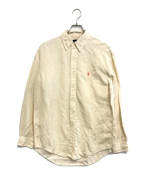 POLO RALPH LAUREN（ポロ・ラルフローレン）POLO RALPH LAUREN (ポロ・ラルフローレン) シルクリネンシャツ アイボリー サイズ:Mの古着・服飾アイテム