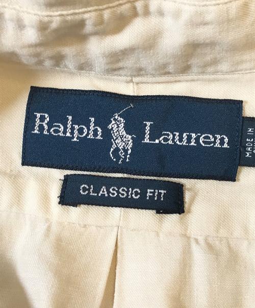 POLO RALPH LAUREN（ポロ・ラルフローレン）POLO RALPH LAUREN (ポロ・ラルフローレン) シルクリネンシャツ アイボリー サイズ:Mの古着・服飾アイテム