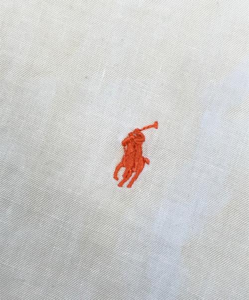 POLO RALPH LAUREN（ポロ・ラルフローレン）POLO RALPH LAUREN (ポロ・ラルフローレン) シルクリネンシャツ アイボリー サイズ:Mの古着・服飾アイテム