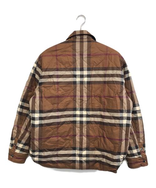 BURBERRY（バーバリー）BURBERRY (バーバリー) reversible checked quilted overshirt ブラウン サイズ:Lの古着・服飾アイテム