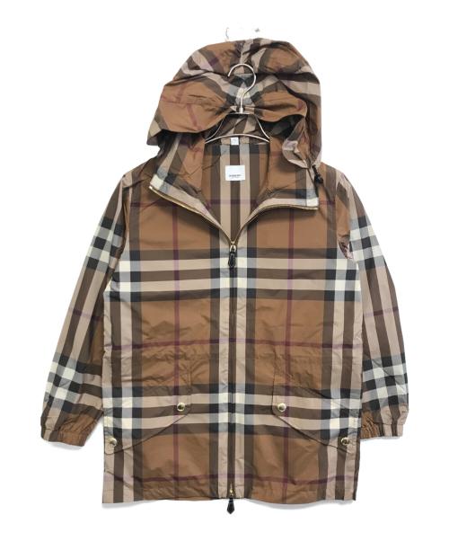 BURBERRY（バーバリー）BURBERRY (バーバリー) チェックフーデットジャケット ブラウン サイズ:34の古着・服飾アイテム