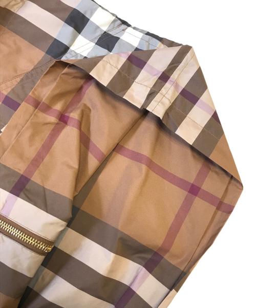 BURBERRY（バーバリー）BURBERRY (バーバリー) チェックフーデットジャケット ブラウン サイズ:34の古着・服飾アイテム