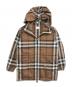BURBERRY（バーバリー）の古着「チェックフーデットジャケット」｜ブラウン