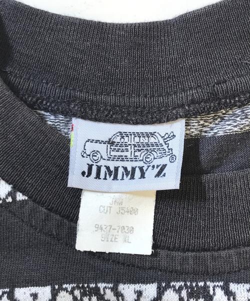 JIMMY'Z（ジミーズ）JIMMY'Z (ジミーズ) ジャガードTシャツ ブラック×ホワイト サイズ:XLの古着・服飾アイテム