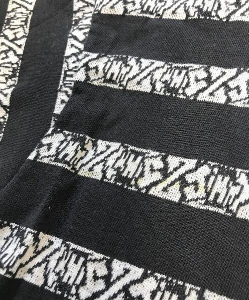 JIMMY'Z（ジミーズ）JIMMY'Z (ジミーズ) ジャガードTシャツ ブラック×ホワイト サイズ:XLの古着・服飾アイテム