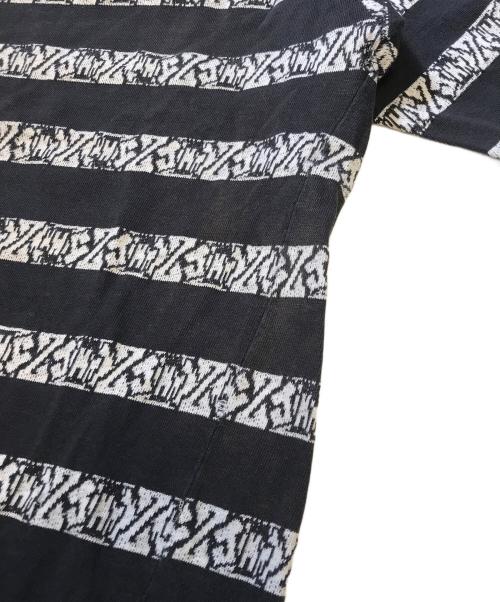 JIMMY'Z（ジミーズ）JIMMY'Z (ジミーズ) ジャガードTシャツ ブラック×ホワイト サイズ:XLの古着・服飾アイテム