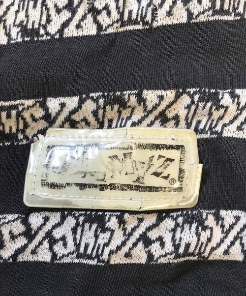 JIMMY'Z（ジミーズ）JIMMY'Z (ジミーズ) ジャガードTシャツ ブラック×ホワイト サイズ:XLの古着・服飾アイテム
