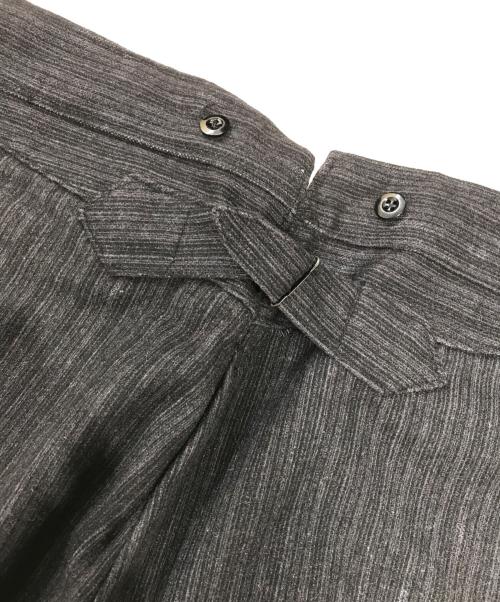 VINTAGE（ヴィンテージ）VINTAGE (ヴィンテージ) ストライプウールパンツ ブラック サイズ:表記なしの古着・服飾アイテム