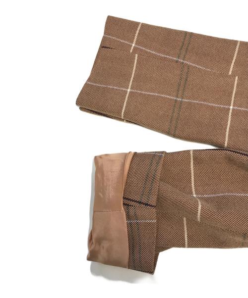 Acne studios（アクネ ストゥディオズ）ACNE STUDIOS (アクネ ストゥディオズ) 2Bチェックテーラードジャケット ブラウン サイズ:34の古着・服飾アイテム