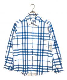 BURBERRY（バーバリー）の古着「チェックシャツ」｜スカイブルー
