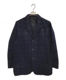 COMME des GARCONS HOMME（コムデギャルソン オム）の古着「チェックテーラードジャケット」｜ネイビー