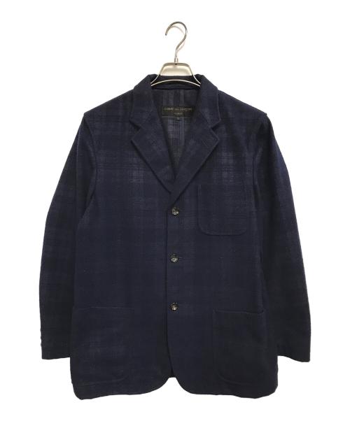 COMME des GARCONS HOMME（コムデギャルソン オム）COMME des GARCONS HOMME (コムデギャルソン オム) チェックテーラードジャケット ネイビー サイズ:Sの古着・服飾アイテム
