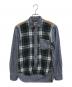COMME des GARCONS JUNYA WATANABE MAN（コム デ ギャルソン ジュンヤ ワタナベ マン）の古着「異素材切替シャツ」｜グリーン×ブルー