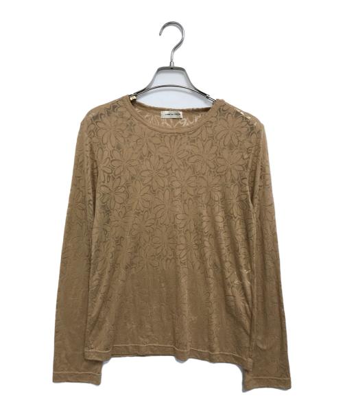 COMME des GARCONS（コムデギャルソン）COMME des GARCONS (コムデギャルソン) フローラルL/Sカットソー ブラウン サイズ:表記なしの古着・服飾アイテム