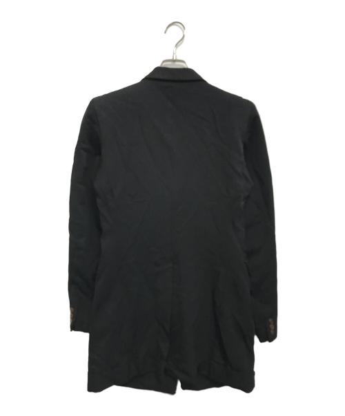 COMME des GARCONS HOMME PLUS（コムデギャルソンオムプリュス）COMME des GARCONS HOMME PLUS (コムデギャルソンオムプリュス) ポリ縮絨コート ブラック サイズ:XSの古着・服飾アイテム