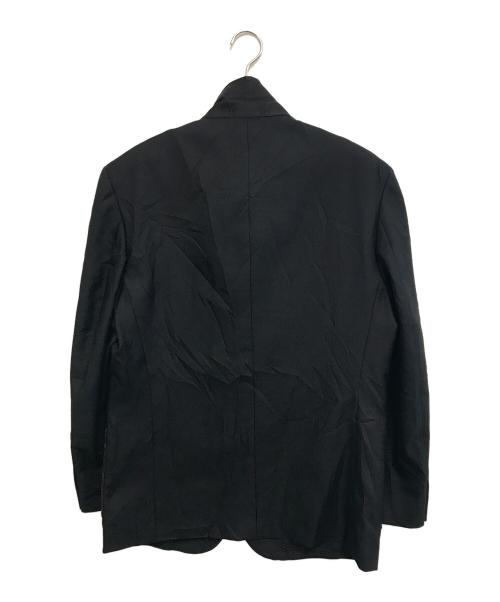 COMME des GARCONS HOMME PLUS（コムデギャルソンオムプリュス）COMME des GARCONS HOMME PLUS (コムデギャルソンオムプリュス) ポリ縮絨ステッチテーラードジャケット ブラック サイズ:Mの古着・服飾アイテム