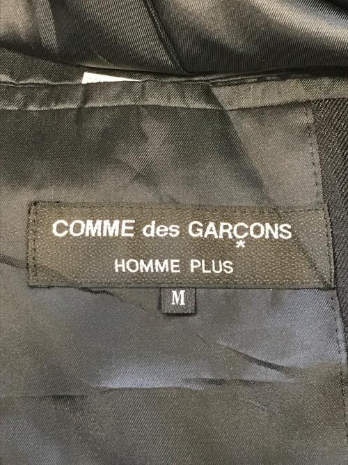 COMME des GARCONS HOMME PLUS（コムデギャルソンオムプリュス）COMME des GARCONS HOMME PLUS (コムデギャルソンオムプリュス) ポリ縮絨ステッチテーラードジャケット ブラック サイズ:Mの古着・服飾アイテム