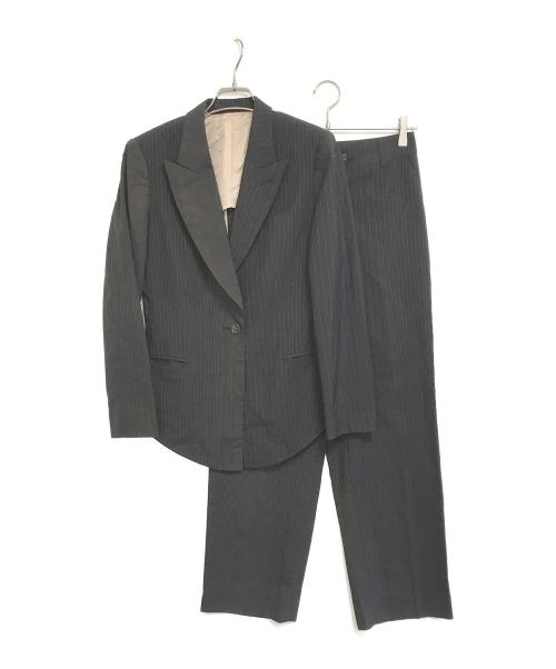 Jean Paul GAULTIER CLASSIQUE（ジャンポールゴルチエクラシック）Jean Paul GAULTIER CLASSIQUE (ジャンポールゴルチエクラシック) グラデーションカラー ストライプセットアップ ブラック サイズ:40の古着・服飾アイテム