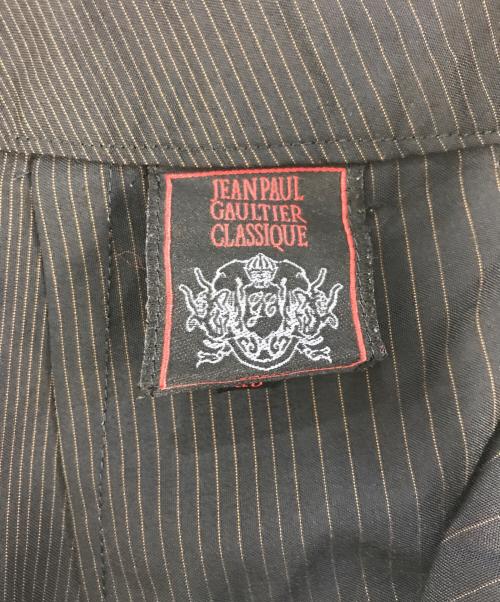Jean Paul GAULTIER CLASSIQUE（ジャンポールゴルチエクラシック）Jean Paul GAULTIER CLASSIQUE (ジャンポールゴルチエクラシック) グラデーションカラー ストライプセットアップ ブラック サイズ:40の古着・服飾アイテム