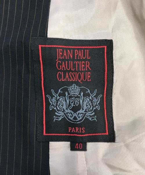 Jean Paul GAULTIER CLASSIQUE（ジャンポールゴルチエクラシック）Jean Paul GAULTIER CLASSIQUE (ジャンポールゴルチエクラシック) グラデーションカラー ストライプセットアップ ブラック サイズ:40の古着・服飾アイテム