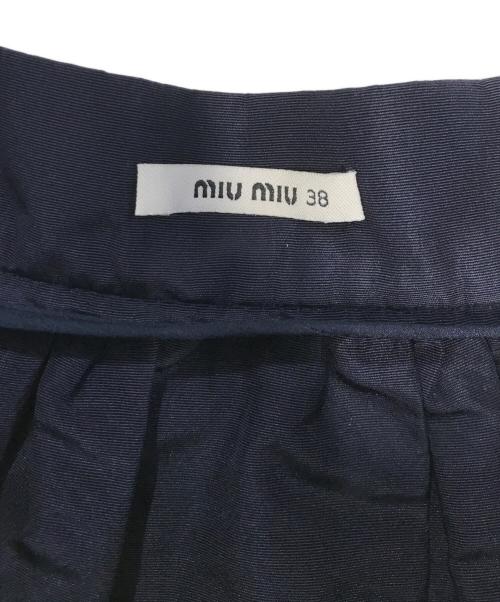 MIU MIU（ミュウミュウ）MIU MIU (ミュウミュウ) ミニスカート ネイビー サイズ:38の古着・服飾アイテム