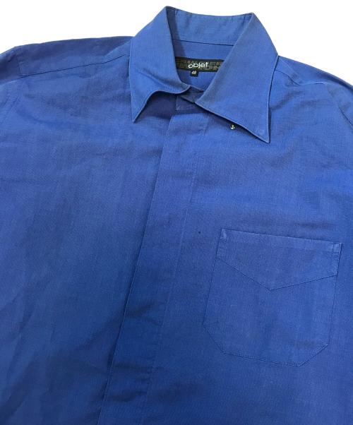 Jean Paul Gaultier homme（ジャンポールゴルチェオム）Jean Paul GAULTIER HOMME (ジャンポールゴルチェオム) 比翼シャツ ブルー サイズ:48の古着・服飾アイテム