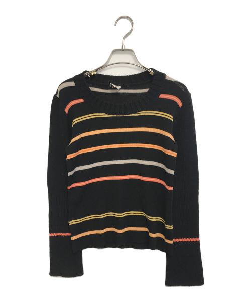 JPG（ジャンポールゴルチエ）JPG (ジャンポールゴルチエ) ボーダーニット ブラック サイズ:40の古着・服飾アイテム