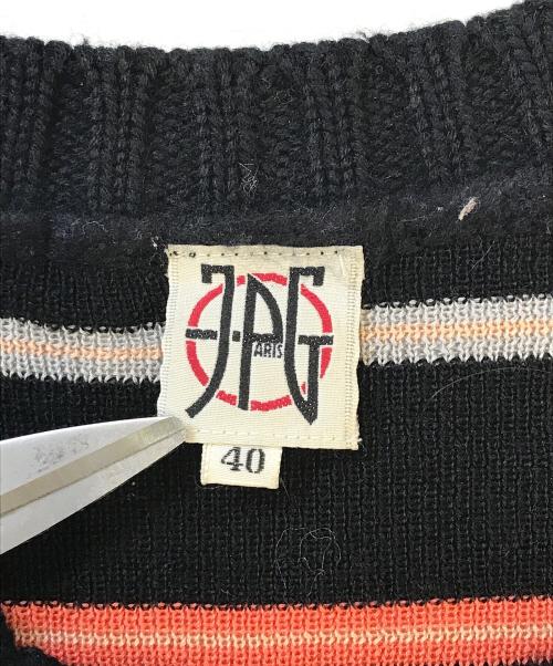 JPG（ジャンポールゴルチエ）JPG (ジャンポールゴルチエ) ボーダーニット ブラック サイズ:40の古着・服飾アイテム