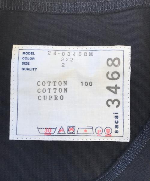 sacai（サカイ）sacai (サカイ) カットソー ブラック サイズ:SIZE2の古着・服飾アイテム