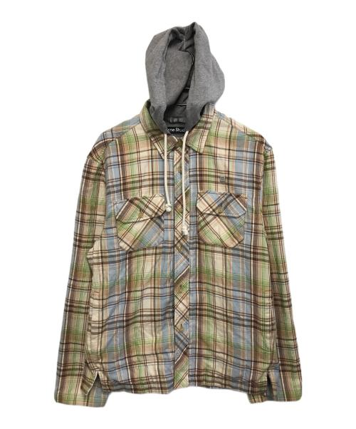 Acne studios（アクネ ストゥディオズ）Acne studios (アクネ ストゥディオズ) フード付きシャツ ブラウン サイズ:Mの古着・服飾アイテム