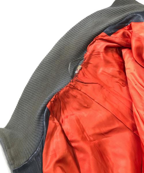 VINTAGE（ヴィンテージ）VINTAGE (ヴィンテージ) パイロットレザージャケット グレー サイズ:50の古着・服飾アイテム