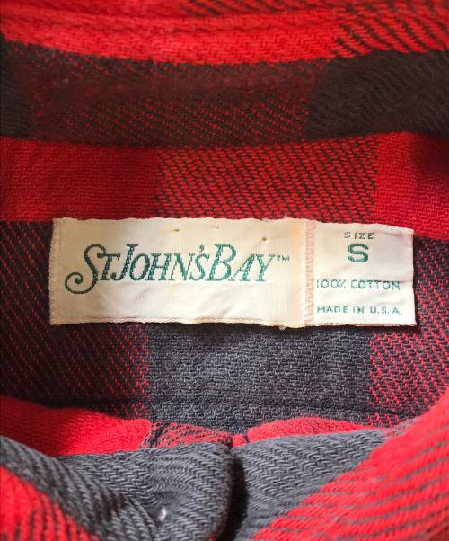 ST JOHN'S BAY（セントジョンズベイ）ST JOHN'S BAY (セントジョンズベイ) ネルシャツ レッド サイズ:Ｓの古着・服飾アイテム