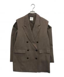 NOUNLESS（ナウンレス）の古着「SHOULDER SLIT TAILORED JACKET」｜ブラウン