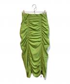 Ameriアメリ）の古着「VERTICAL GATHER SUSPENDER SKIRT」｜グリーン