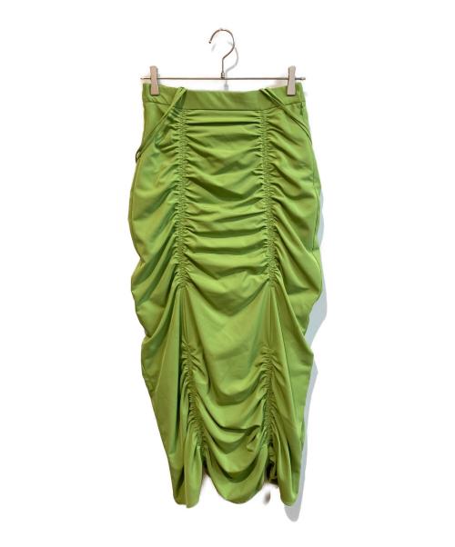 Ameri（アメリ）Ameri (アメリ) VERTICAL GATHER SUSPENDER SKIRT グリーン サイズ:Ｍの古着・服飾アイテム