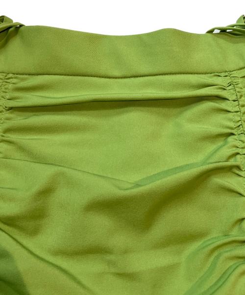 Ameri（アメリ）Ameri (アメリ) VERTICAL GATHER SUSPENDER SKIRT グリーン サイズ:Ｍの古着・服飾アイテム