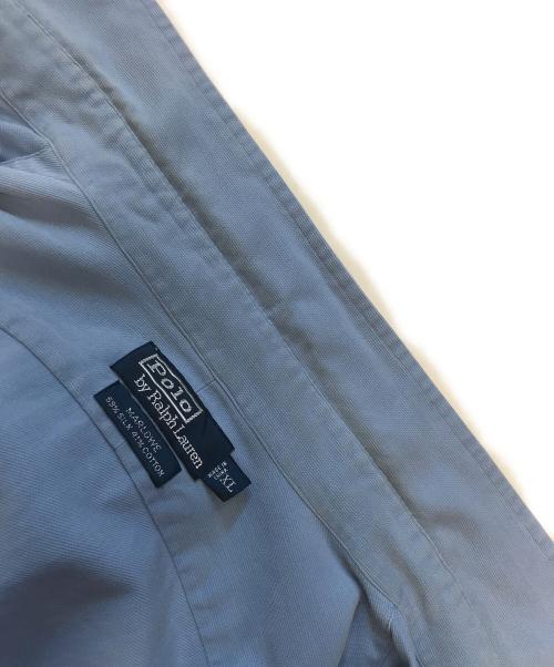 POLO RALPH LAUREN（ポロ・ラルフローレン）POLO RALPH LAUREN (ポロ・ラルフローレン) シルク混シャツ スカイブルー サイズ:XLの古着・服飾アイテム