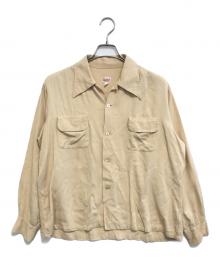 Boynton's（ボイントンズ）の古着「レーヨンシャツ」｜ベージュ