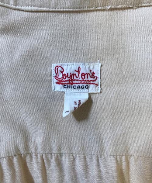 Boynton's（ボイントンズ）Boynton's (ボイントンズ) レーヨンシャツ ベージュ サイズ:Lの古着・服飾アイテム