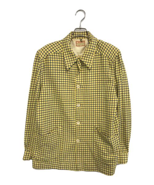 macgregor（マクレガー）macgregor (マクレガー) ウールチェックシャツジャケット イエロー×ブラック サイズ:MLの古着・服飾アイテム