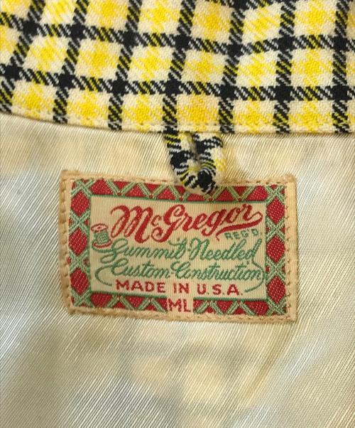 macgregor（マクレガー）macgregor (マクレガー) ウールチェックシャツジャケット イエロー×ブラック サイズ:MLの古着・服飾アイテム
