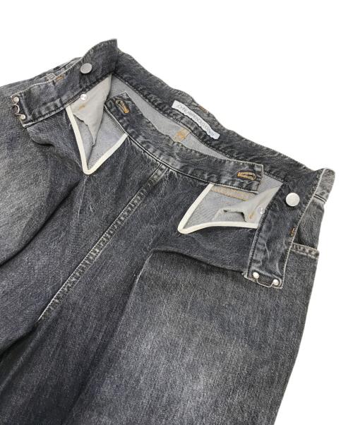 JOHN LAWRENCE SULLIVAN（ジョン ローレンス サリバン）JOHN LAWRENCE SULLIVAN (ジョン ローレンス サリバン) WASHED DENIM WIDE PANTS ブラック サイズ:46の古着・服飾アイテム