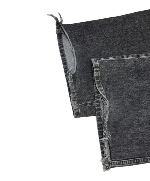 JOHN LAWRENCE SULLIVAN（ジョン ローレンス サリバン）JOHN LAWRENCE SULLIVAN (ジョン ローレンス サリバン) WASHED DENIM WIDE PANTS ブラック サイズ:46の古着・服飾アイテム