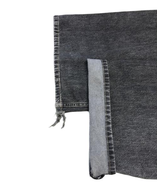 JOHN LAWRENCE SULLIVAN（ジョン ローレンス サリバン）JOHN LAWRENCE SULLIVAN (ジョン ローレンス サリバン) WASHED DENIM WIDE PANTS ブラック サイズ:46の古着・服飾アイテム